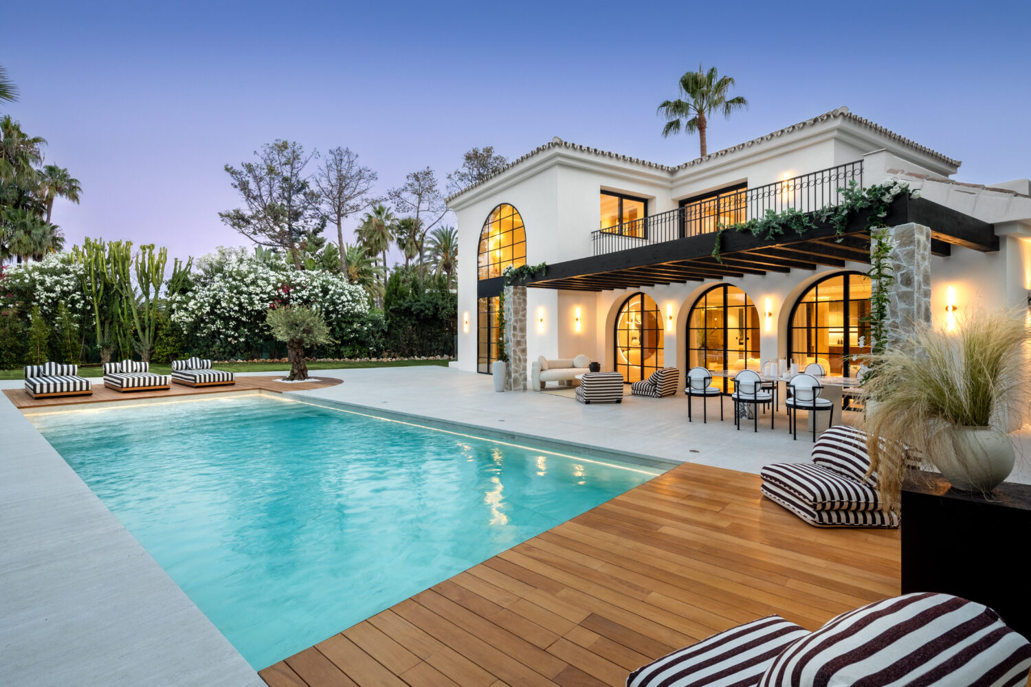 spca_visual_marbella_V9A5920 Luxury Marbella rental renovation outdoor terrace with pool and lounge